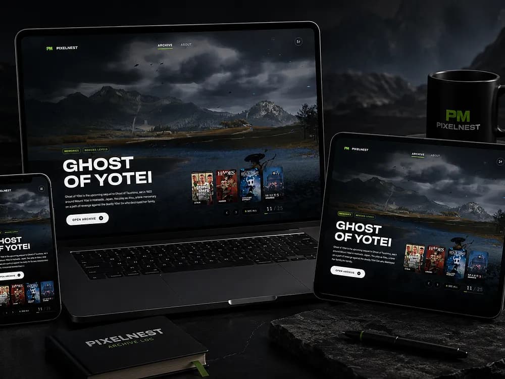 PixelNest. Gaming archive experience.