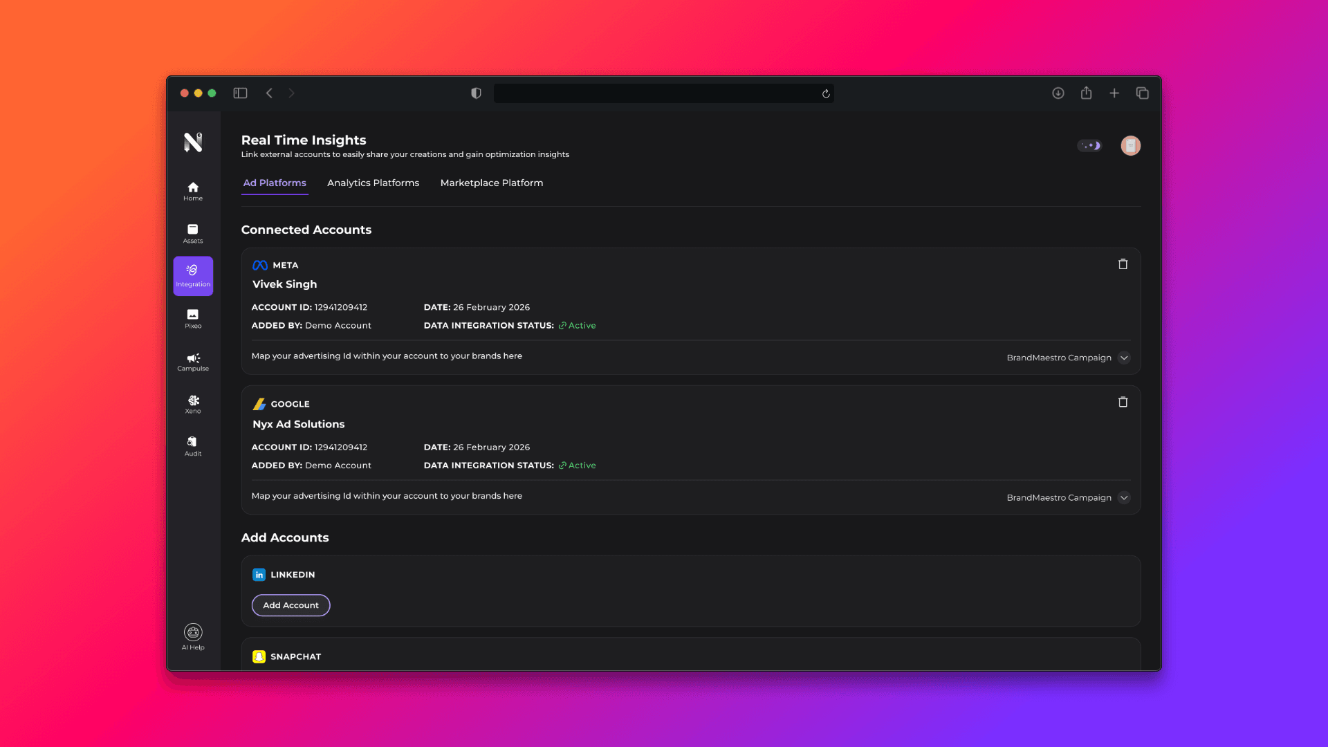 NYX.today integrations
