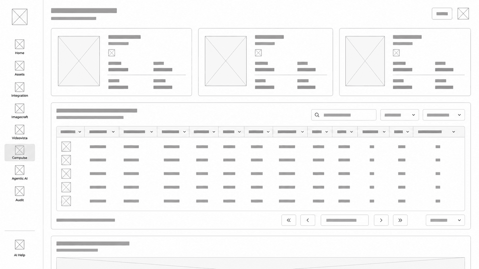 NYX.today CamPulse creative analytics wireframe