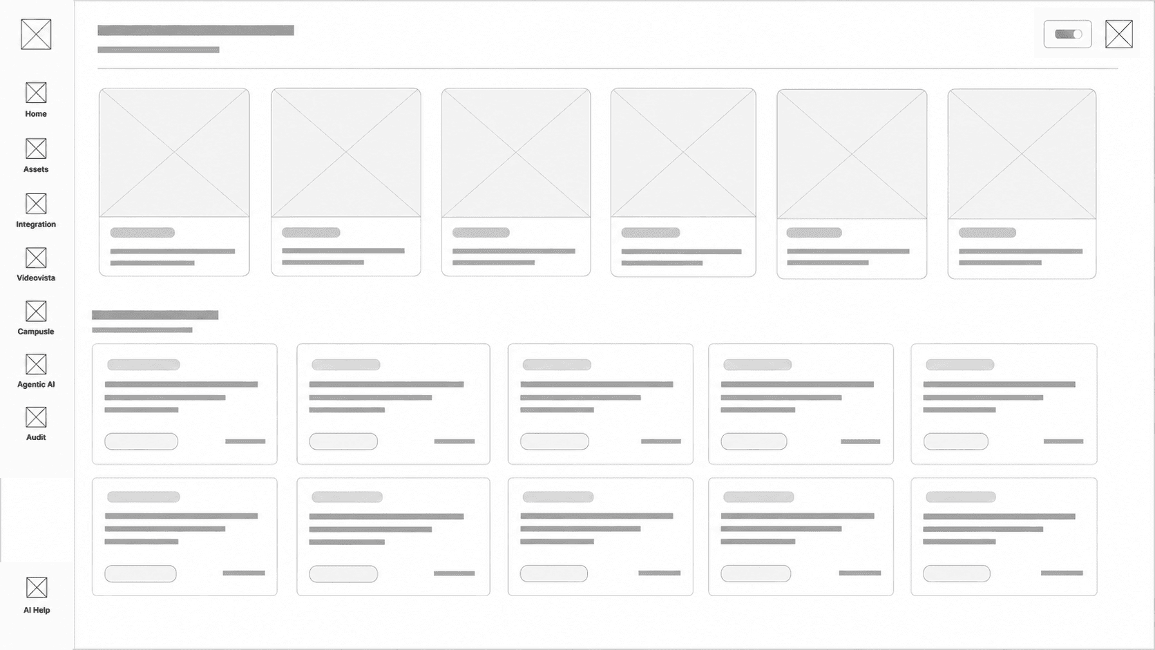 NYX.today conversational homepage wireframe